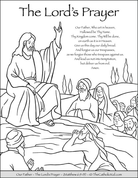 Free Printable Lord S Prayer Coloring Pages